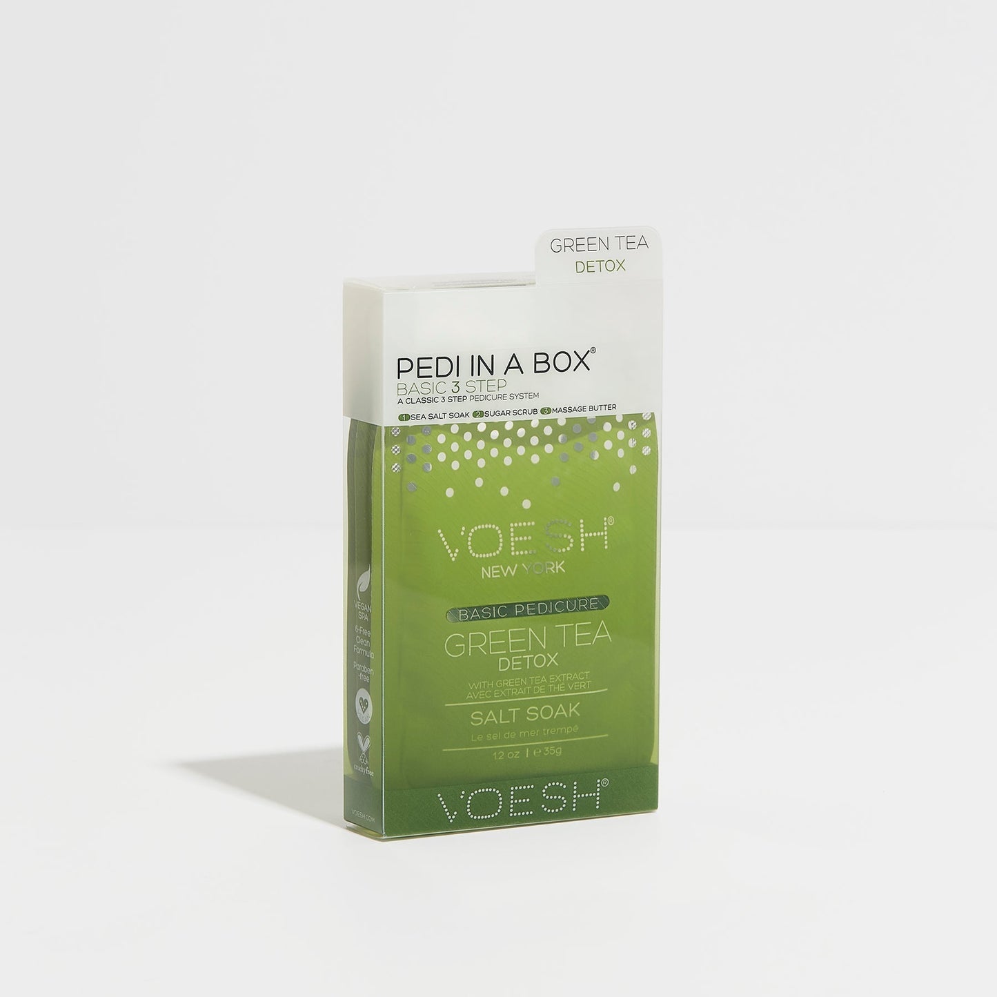 Voesh Pedi In A Box - 3 Step - Green Tea Detox 1 pc or Box Case (100Pcs)