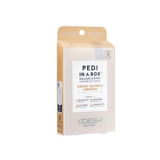 Voesh Pedi in Box - 4-Step - Honey Oatmilk - Single (1Pc) Box Case (50Pcs)