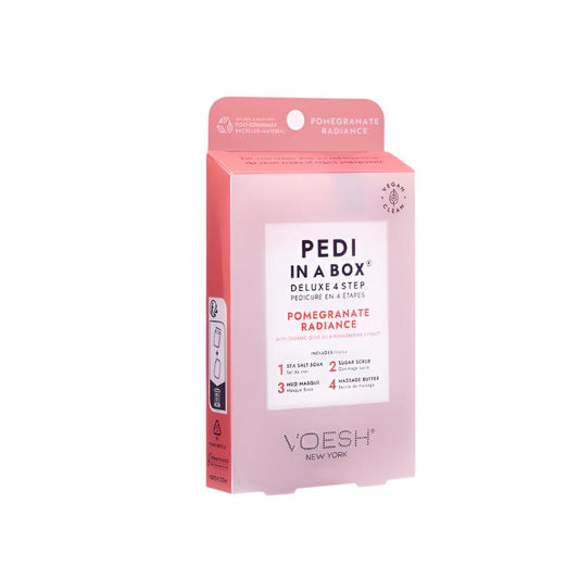 Voesh Pedi in Box - 4-Step - Pomegranate Radiance - Single (1Pc) Box Case (50Pcs)