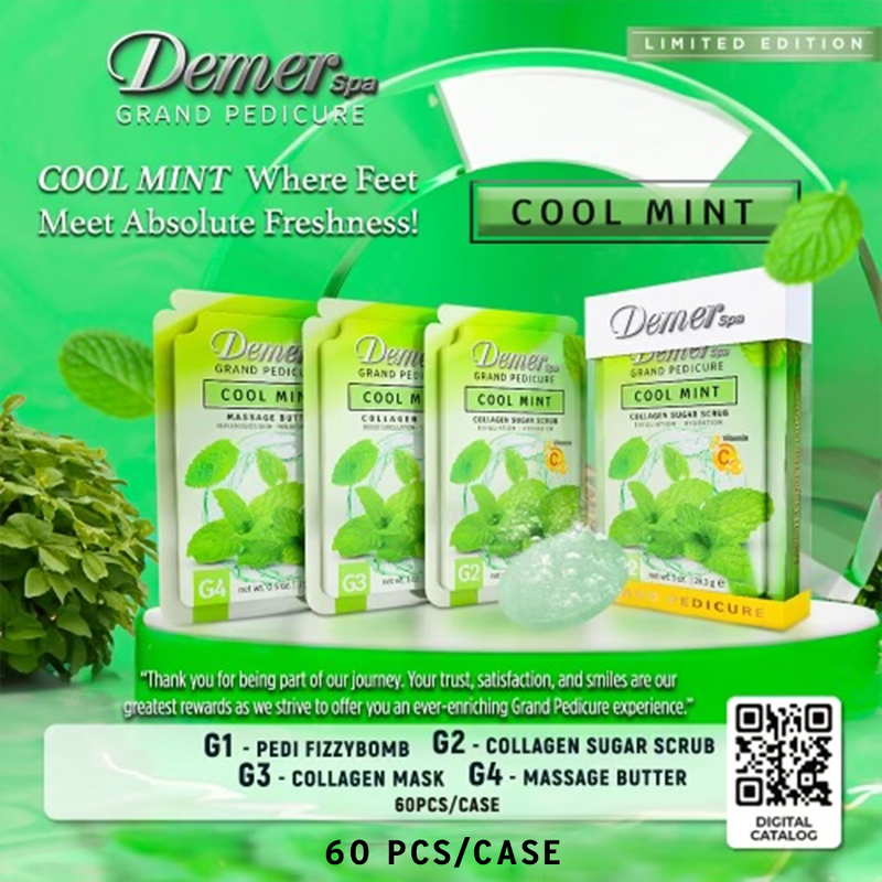 Demer 4 in 1 Pedicure - Cool Mint 1 Kit - 60 Kit/Case