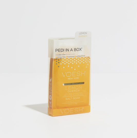 Voesh Pedi In A Box - 3 Step - Lemon Quench 1 pc or Box Case (100Pcs)