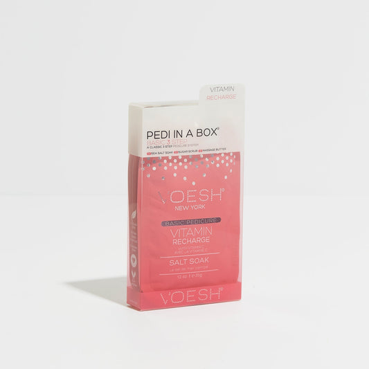 Voesh Pedi In A Box - 3 Step - Vitamin Recharge 1 pc or Box Case (100Pcs)