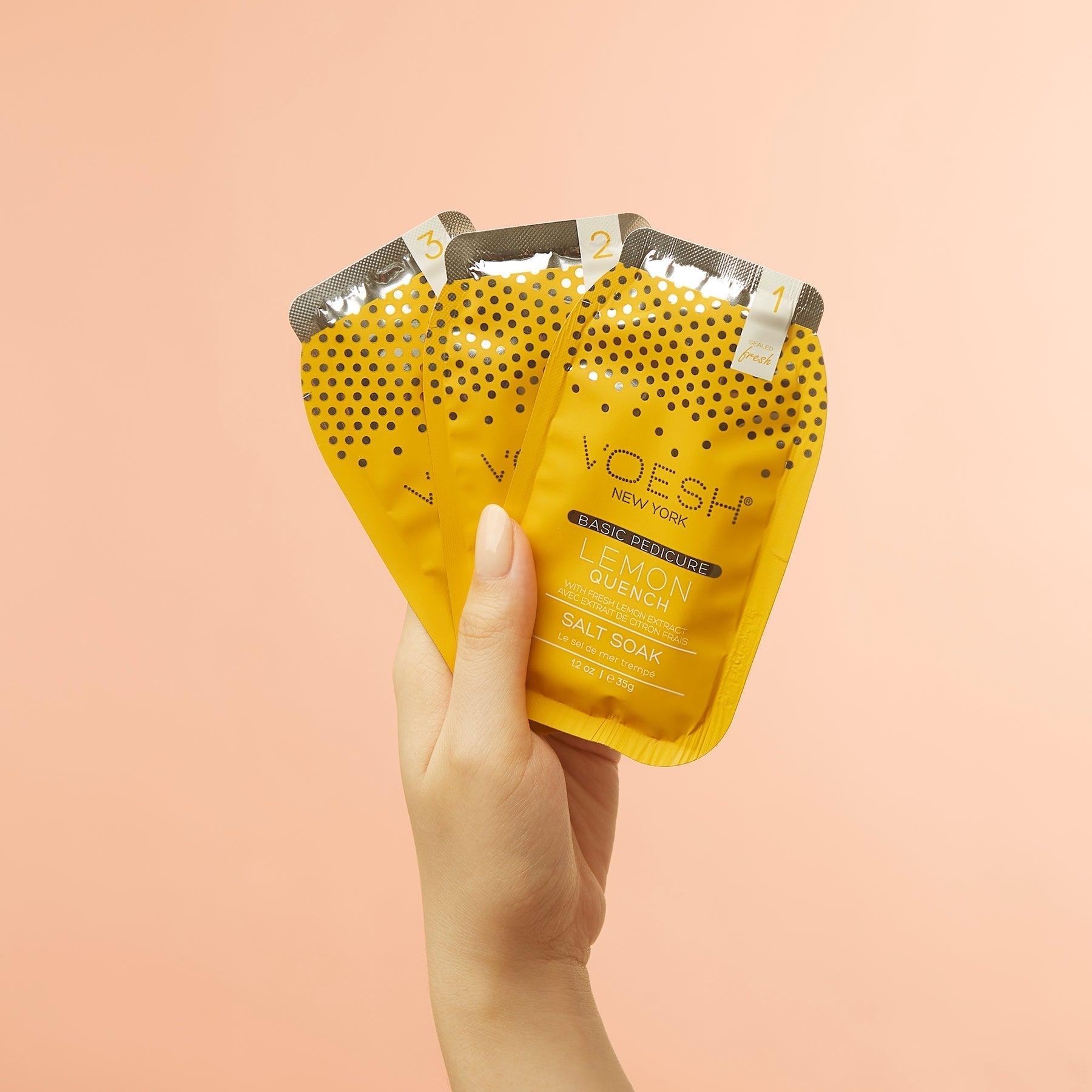 Voesh Pedi In A Box - 3 Step - Lemon Quench 1 pc or Box Case (100Pcs)