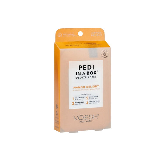 Voesh Pedi in Box - 4-Step - Mango Delight - Single (1Pc) Box Case (50Pcs)