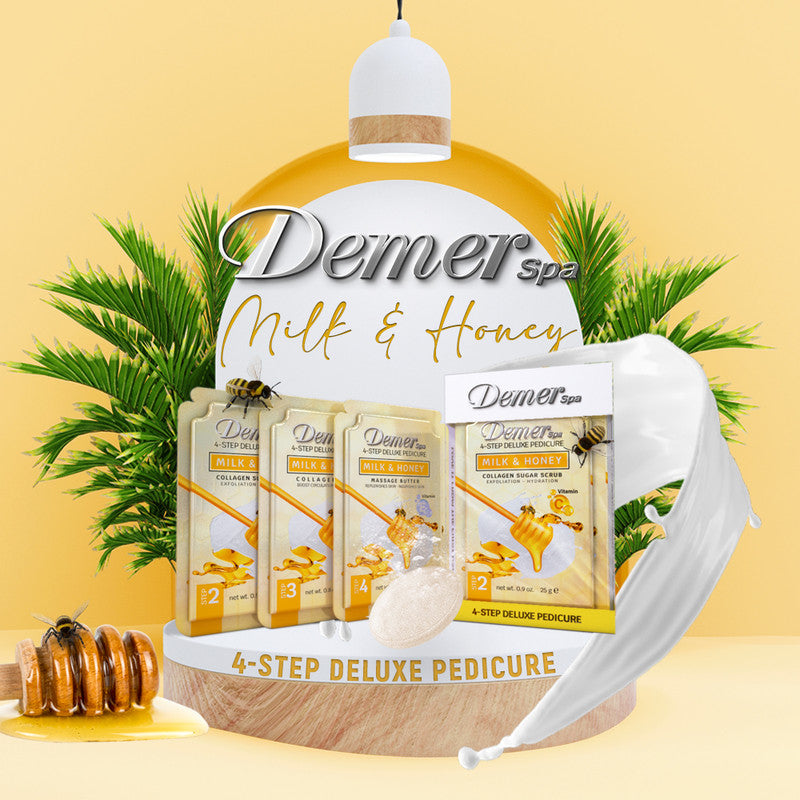 Demer 4 in 1 Pedicure - Milk and Honey 1 Kit - 60 Kit/Case